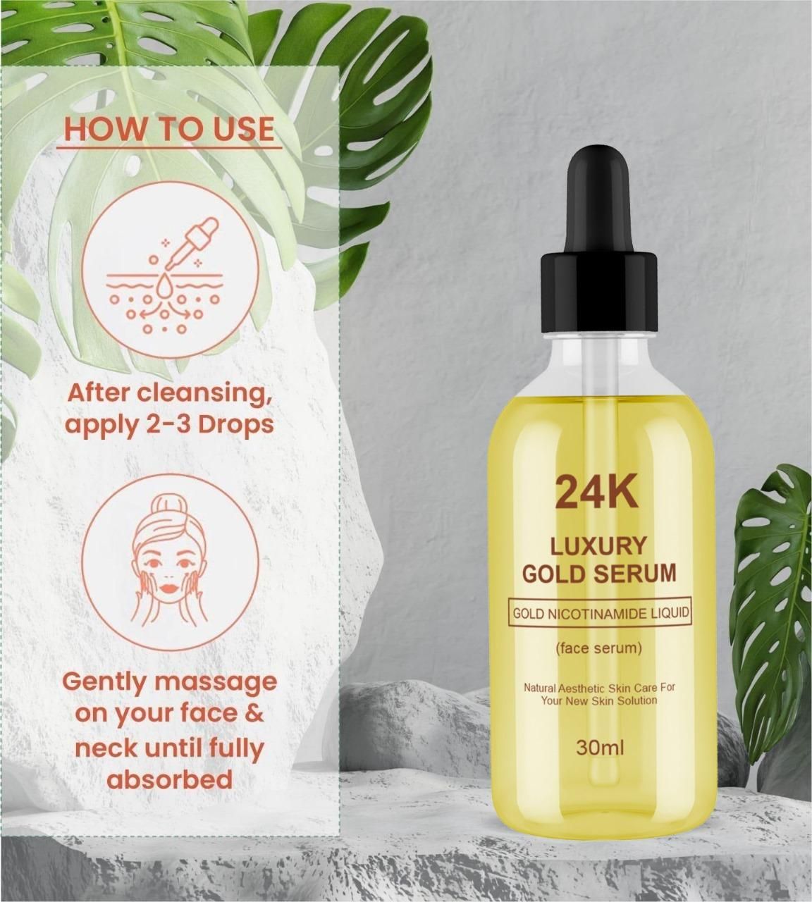 PREMIUM 24k Luxury gold serum pack of 2 (30 ml)