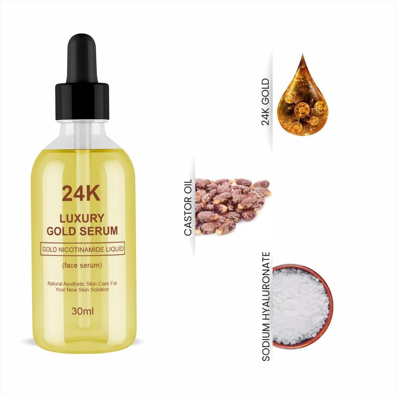 PREMIUM 24k Luxury gold serum pack of 2 (30 ml)