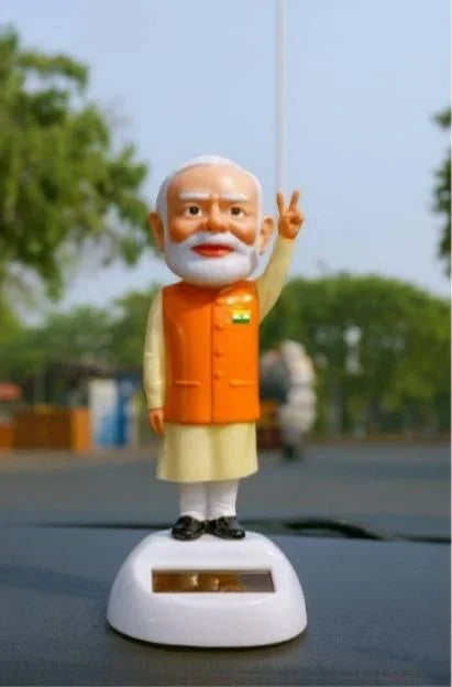 Solar Waving Modi Ji Statue (Pack of 2)