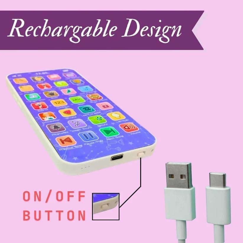 babyphone 28 Educational Modes, Musical Educational Device with Rechargeable Battery Math, Words, Animals & More for Kids Learning