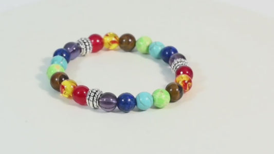 Classic 7 Beads Bracelet Natural Agates Bracelets Jewelry(Pack Of 2)